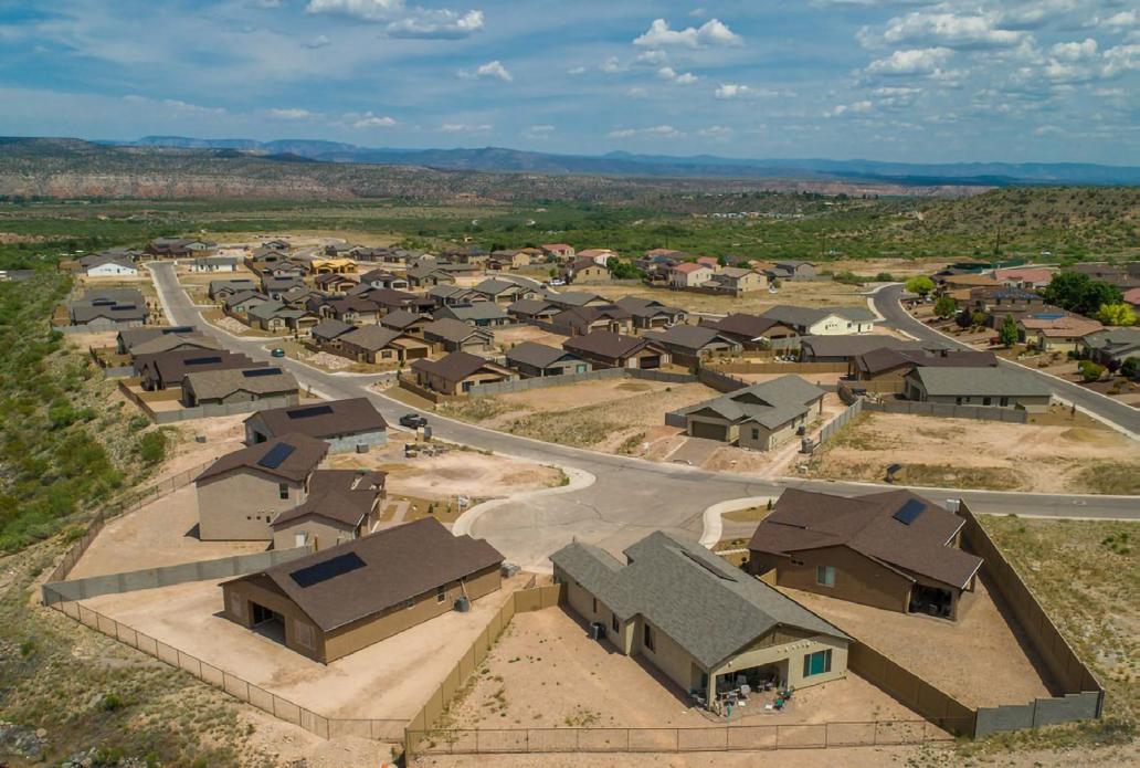 Mandalay Homes is one of the largest builders of zero energy ready homes in the Southwest. Pictured: Mandalay's Mountain Gate community in Clarkdale, Arizona; photo courtesy EEBA.