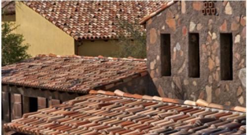 Clay roof tiles