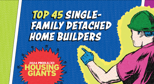 Man in hardhat points to "45 biggest single-family detached home builders"