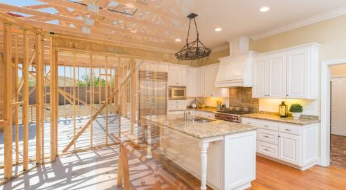 Renovation taking place in a kitchen