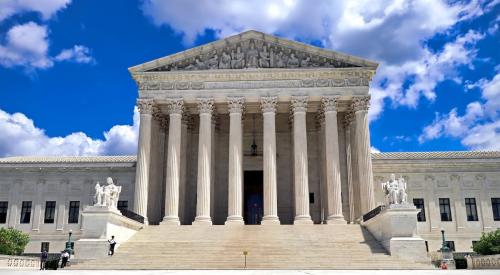 View of U.S. Supreme Court Building in Washington, D.C.