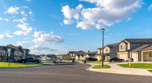 View of single-family subdivision taken from street