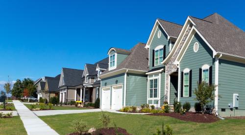 Street view of single-family homes