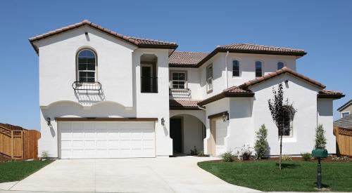 Single-family home with stucco siding