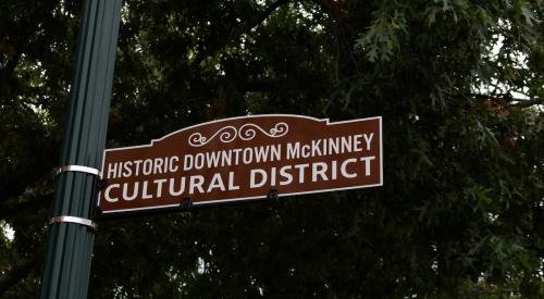 Street sign in McKinney, Texas