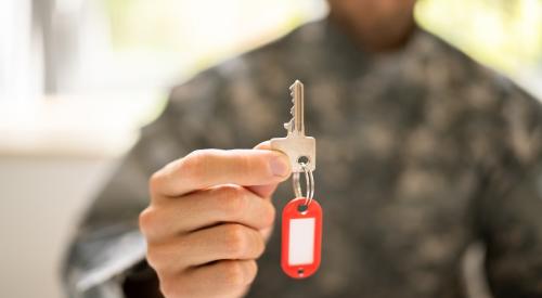 Veteran holds key to house