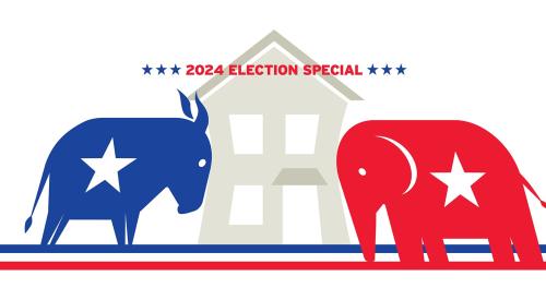 Democrats' blue donkey and Republicans' red elephant go head to head over housing