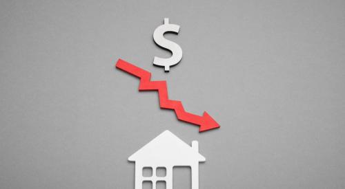 Home prices downward trend line