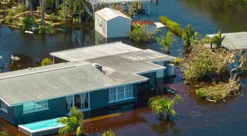 A flooded house