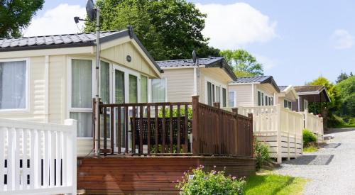 Row of manufactured houses