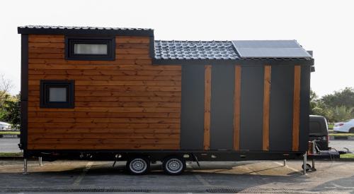 A tiny home on wheels