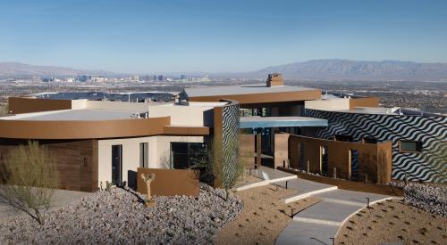 aerial view of exterior of The New American Home 2020 outside of Las Vegas