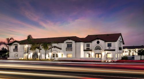 Street view of Buena Esperanza, an adaptive reuse motel conversion into affordable multifamily housing