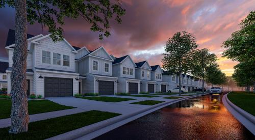 3D rendering of multifamily home development