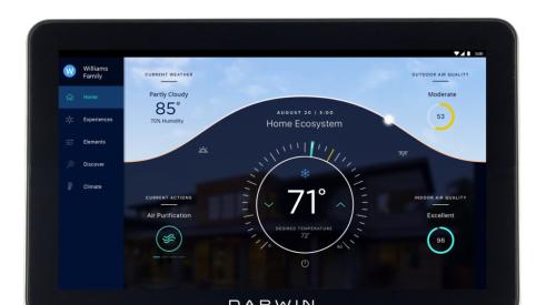 DARWIN tablet interface. Photo courtesy Delos