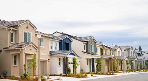 Row of single family rental homes