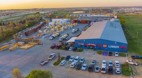 Lumber and building materials supplier 84 Lumber factory aerial view