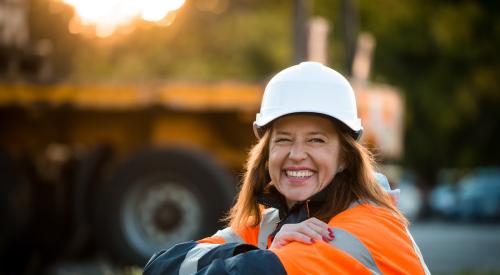 woman in construction