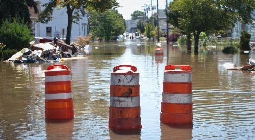 Flooded street