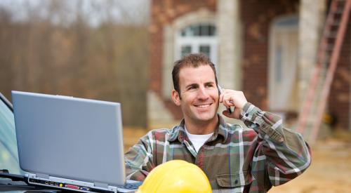 smiling builder