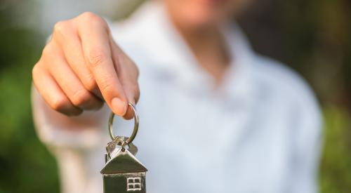 Handing over house key