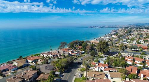 Aerial shot of Dana Point, California