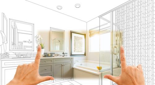 Home bathroom design drawing