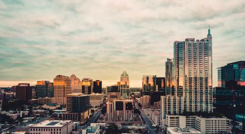 aerial view of Austin, Texas