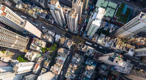 City aerial shot