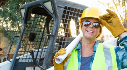 Women smiling on jobsite