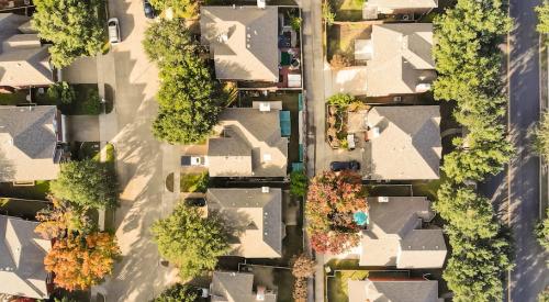 Aerial of homes