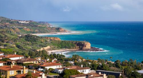 Homes on the coast of Southern California