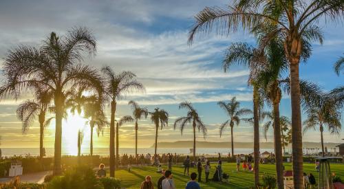 Sunset at San Diego beach