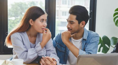 Two nervous homebuyers