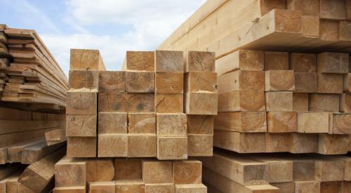 Pile of softwood lumber