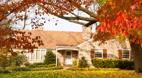 house in fall