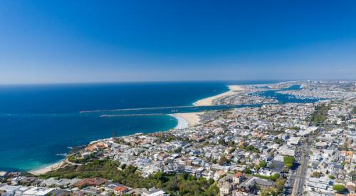 Aerial view of Newport Beach, California