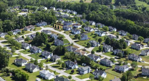 Georgia suburb aerial