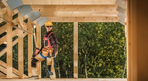 Residential construction worker