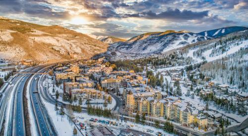 Aerial view of Vail, Colorado