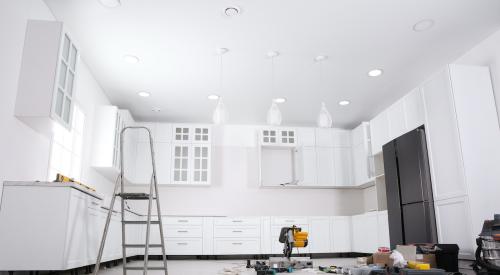 Kitchen remodel in process