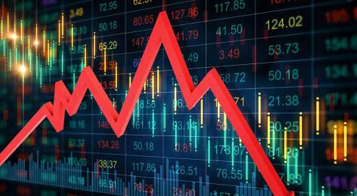 A graphic shows metrics and an arrow pointing downwards.