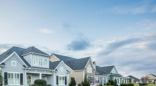 Row of suburban homes