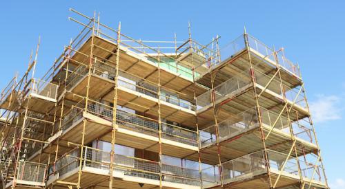 Apartment building mid-construction