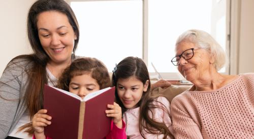 Family with grandmother