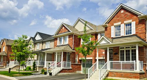 Row of suburban houses