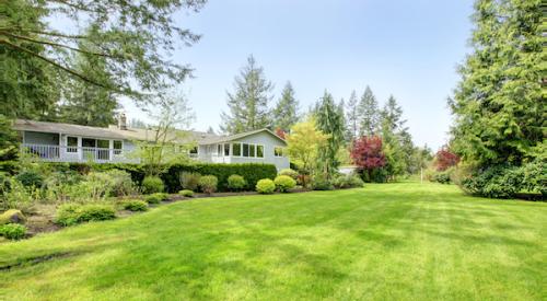 Home with large backyard