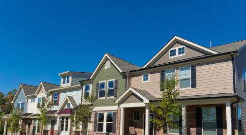 row of new townhomes