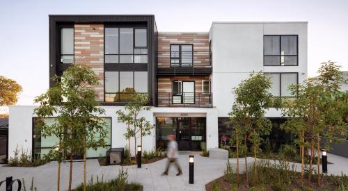 Affordable housing design at the Carson Arts Colony project, a 2020 BALA winner in Los Angeles