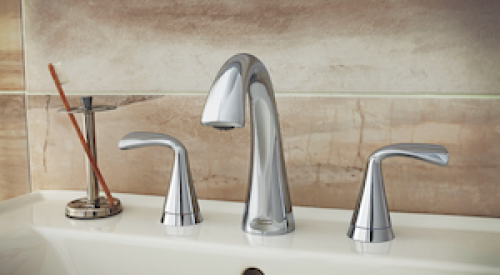 Inspired by the movement of water, the Fluent faucet collection from American Standard offers smooth lines.